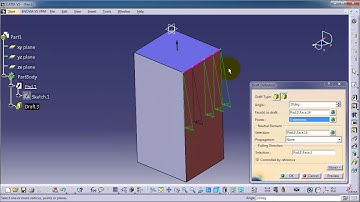 50 CATIA Beginner Tutorial  Variable Angle Draft