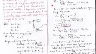 Applied Hydraulics - Module III | Hydraulic Jump | Problem Solving 2 | Dr. Palakshappa K