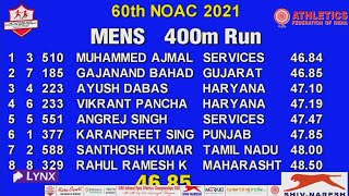 men's 400m run mohammad ajmal/60th NOAC 2021 /cheer4india