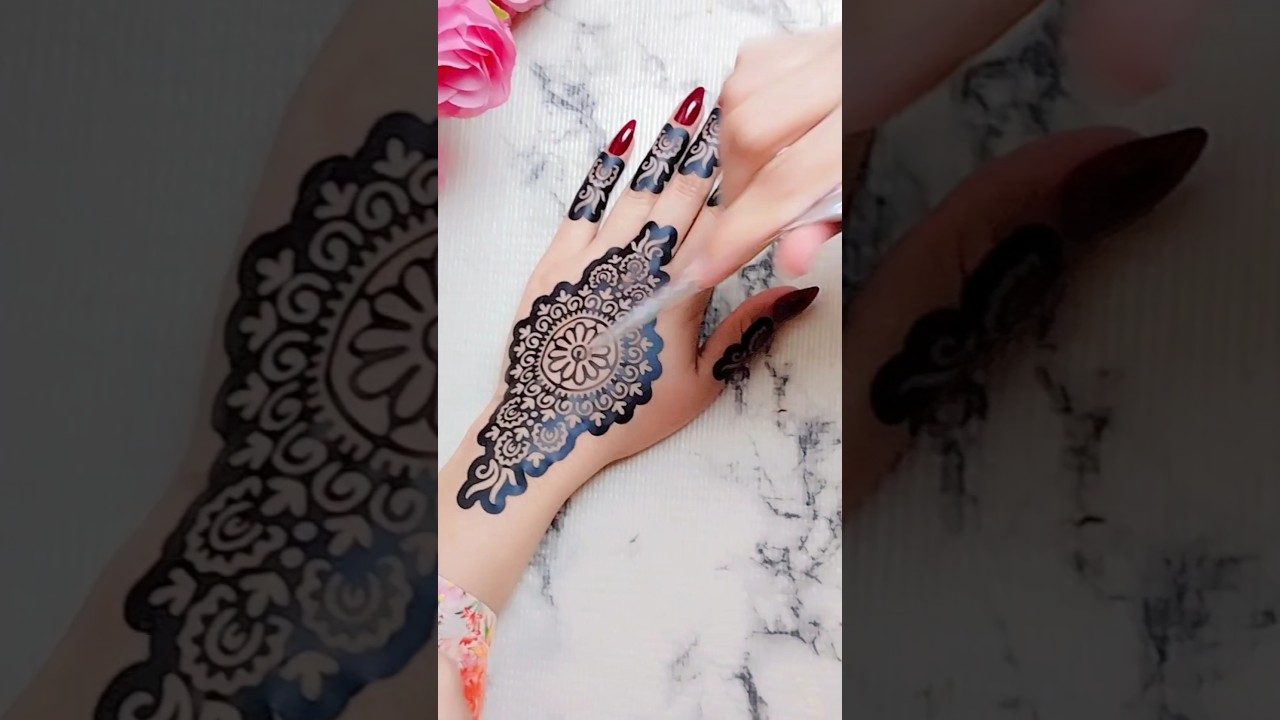 beautiful sticker mehndi design #shorts