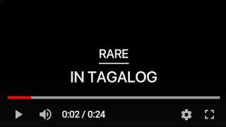 Rare In Tagalog - Rare Meaning In Tagalog Definition