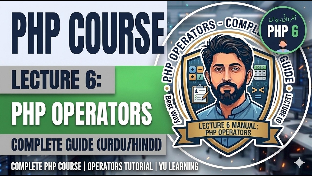 Lecture 6 - PHP Operators in Urdu/Hindi | PHP Course - YouTube
