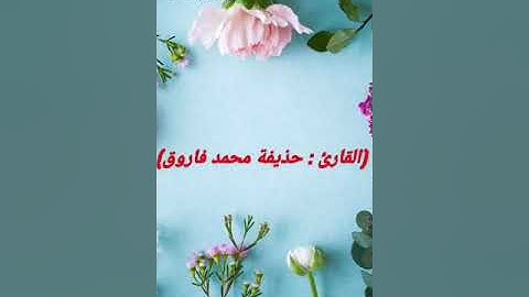 سورة النبأ للقارئ حذيفه محمد فاروق