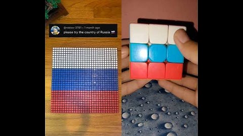 Russia Flag 🇷🇺 On Rubiks Cube
