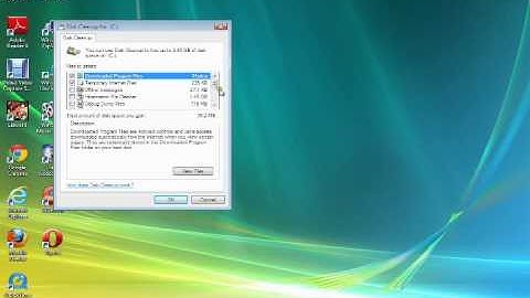 Vista Ultimate - Using Disk Cleanup