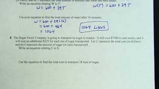 Honors Ch2-2 Part B - Story Problems