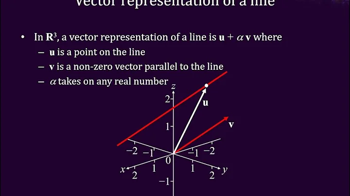 7 1 The vector respression of a line