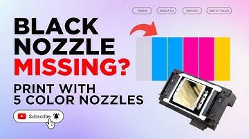 Black Missing? How to Print with 5 Color Nozzles.!