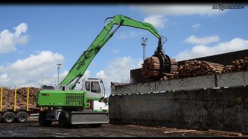 SENNEBOGEN 735 E-Series - Timber handling at logging yard - Zary/Poland