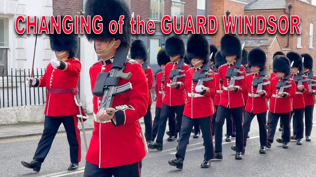 WINDSOR CASTLE GUARD Number 12 Company Irish Guards with Irish Guards