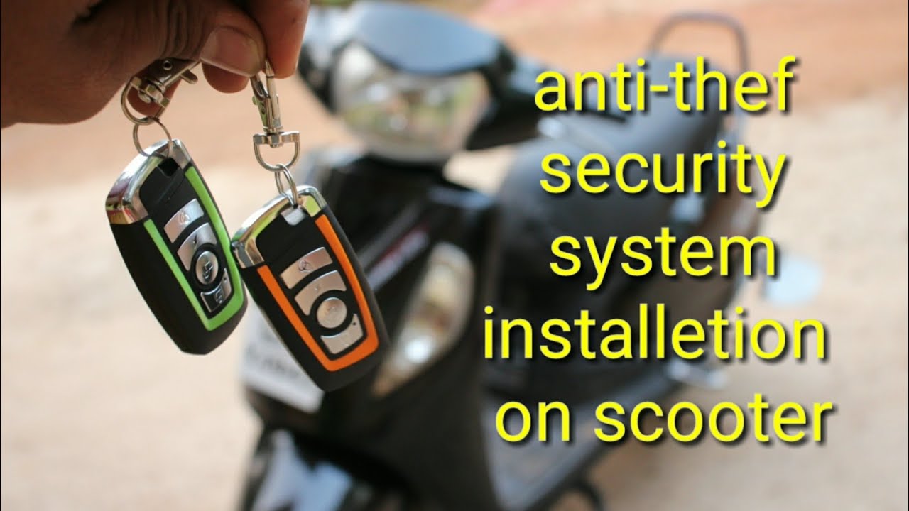 anti theft security alarm Scooter alarm security system YouTube