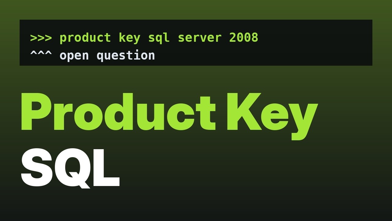 Server Registration Key SQL Server 2008 Registration with Product Key - YouTube