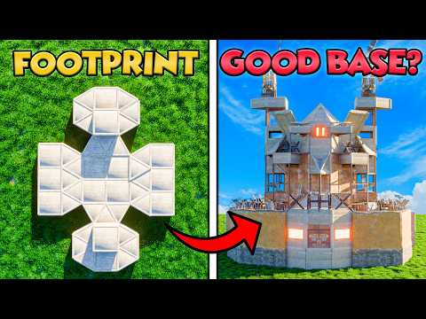 Noobs and Pro's build with the SAME FOOTPRINT! - Rust