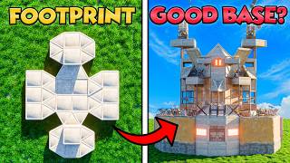 Noobs and Pro's build with the SAME FOOTPRINT! - Rust