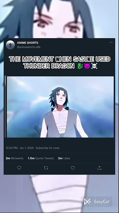 The movement when sasuke uchiha used thunder dragon 🐉😈☠️ || #sasukeuchiha #narutoedit