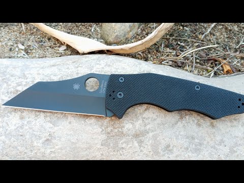 Spyderco YoJumbo Blackout DLC And A Cool Gift From A Friend Knife Video