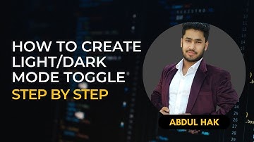 How to Create Light/Dark Mode Toggle using Bootstrap5, CSS & JS Step by Step.