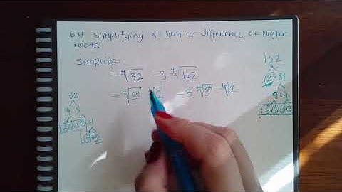 6.4 Simplifying a sum or difference of higher roots