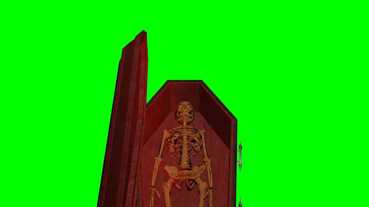 satanic coffin 1 green screen  3d model  animation  s01r04 halloween