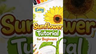 How to Paint Sunflower 🌻 Easy Painting Tutorial #watercolor #shorts #art