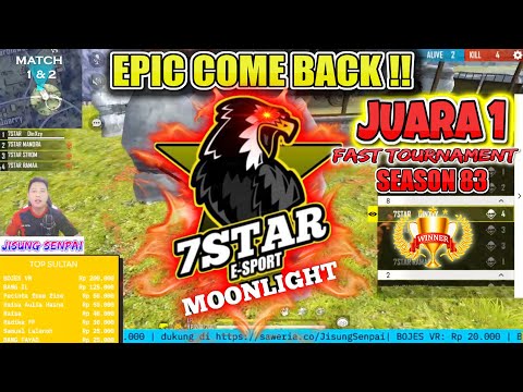 EPIC COME BACK 7STAR MOONLIGHT JUARA FT SEASON 83 !! FREE FIRE INDONESIA