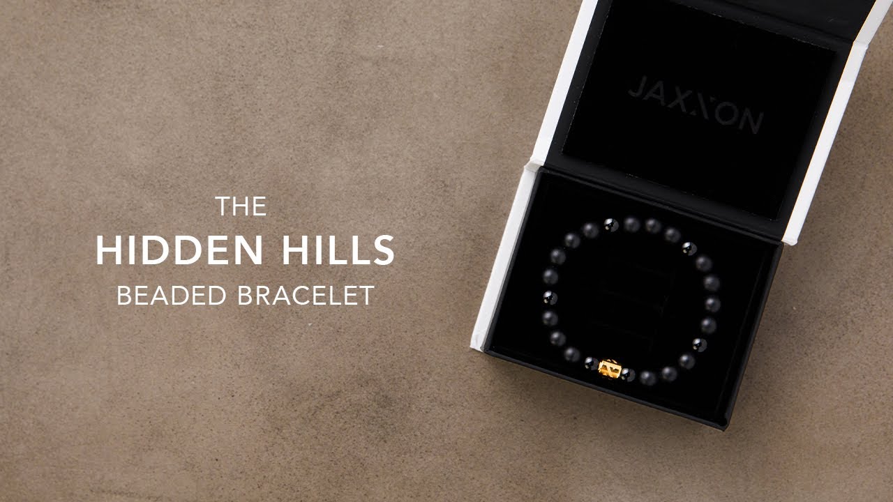 Men's Hidden Hills Beaded Bracelet with Gold Detail | Men's Jewelry Unboxing | JAXXON