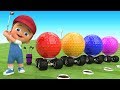 Golf balls 3d for kids children toddlers games  little baby fun play golf game learning colors