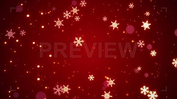 Red Snowflakes Background Stock Motion Graphics