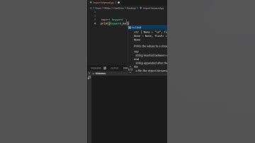 How to print all RESERVED keywords in Python? #coding #programming #python