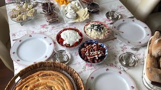KAHVALTI VLOGU-Zeytinli Ekmek-Kıymalı Kol Böreği-Cevizli Tuzlu kek-Çikolatalı Kabaklı Tatlı