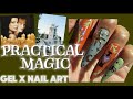 PRACTICAL MAGIC GEL X NAILS 🌙 whimsigoth inspired nails. step by step nail art tutorial