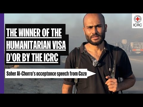 The Winner of the Humanitarian Visa d’Or by the ICRC: Saher Al-Ghorra's acceptance letter from Gaza