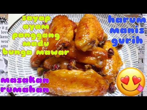 Menu resep masakan hongkong⁉️sayap ayam panggang madu bunga mawar ala haha cece@hahacecevlog9904 Yang Bergizi