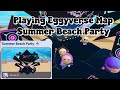 Playing eggyverse map summer beach party with friends eggy party