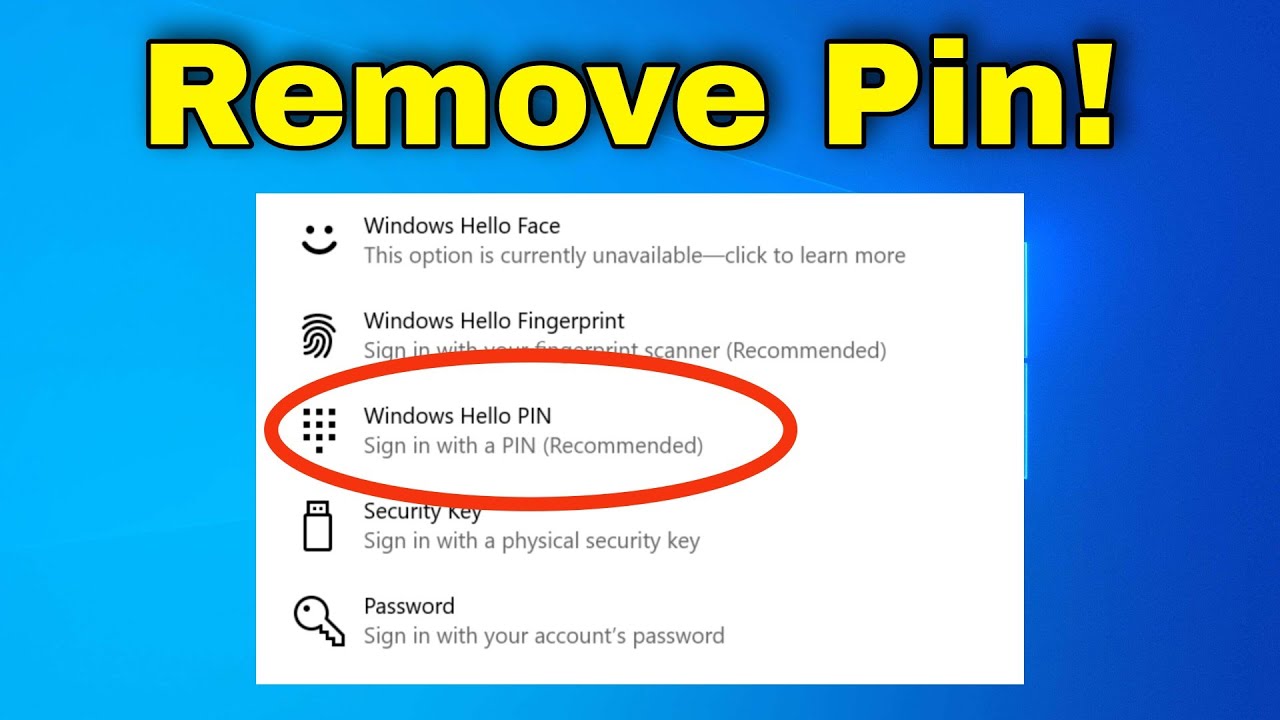 How to easily remove your PIN on Windows 10 - YouTube