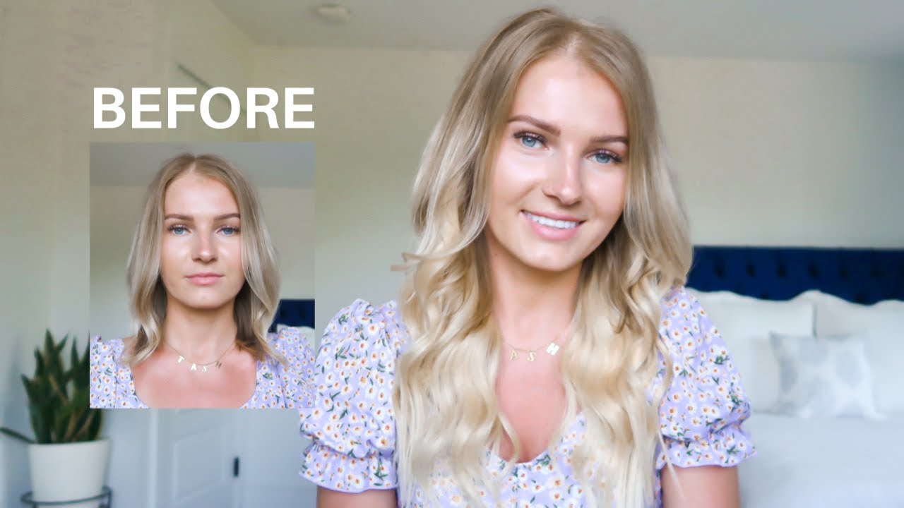 Short Hair Halo Hair Extensions Before and After Transformation: See ...