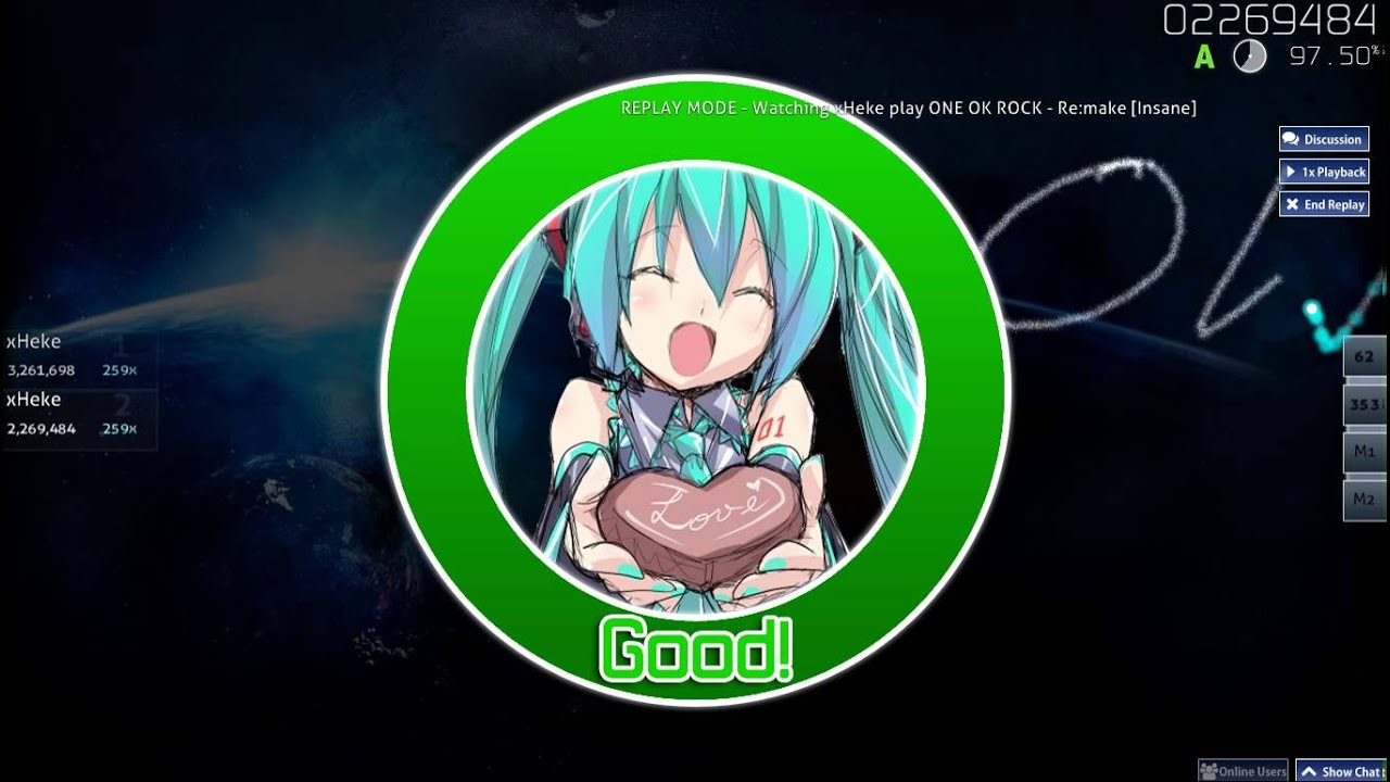 [Osu!] ONE OK ROCK - Re:make // ☆ 4,77 ☆ x259 97,37% UNRANKED - YouTube