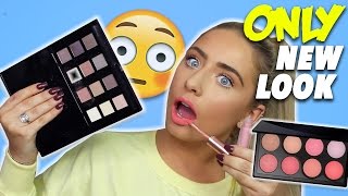 FULL FACE Using ONLY NEW LOOK Makeup?! Cheap Products TESTED!! 😱 | Saffron Barker