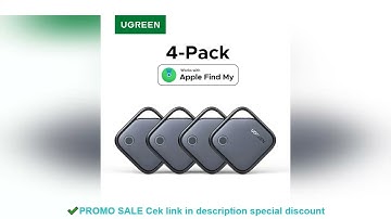 UGREEN Smart Tag Bluetooth Tracker, Keys Finder Item Locator SmartTag Up to 2 Year Battery For iPhon