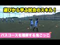 パスコースを理解する鬼ごっこ　 【ジュニアサッカー練習メニュー】