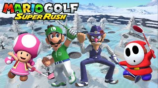 Mario F Super Rush - Toadette Vs Luigi Vs Waluigi Vs Shy Guy - Blustery Basin