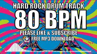 ⚡ Hard Rock Drum Track #10 – 80 BPM | FREE MP3 DOWNLOAD 🥁
