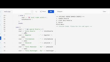 Final Project Mata Kuliah Pengantar Coding (Aplikasi Kursus Bahasa Inggris)