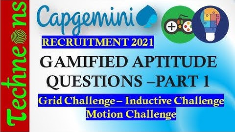 Capgemini Game Based Aptitude Test 2021 | Part-1| Techneons