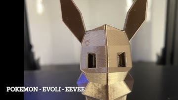 Pokemon - Evoli - Eevee - Low Poly 3D Print Timelapse