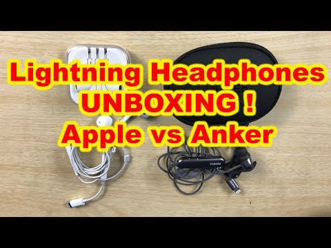 Anker SoundBuds Unboxing IE10 In-Ear Lightning Headphones iPhone X, 8, 8plus, 7