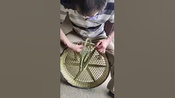the process of weaving bamboo to make baskets #shortvideo