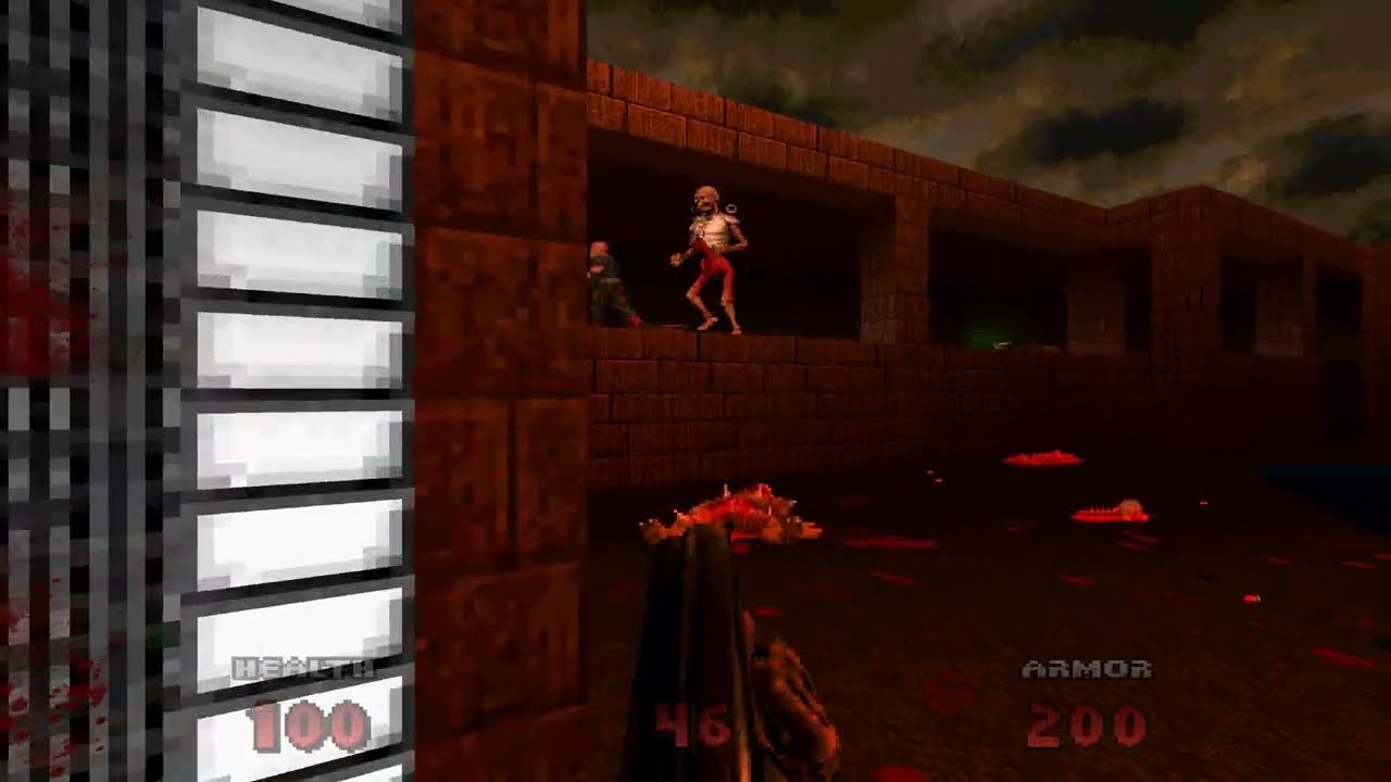 PSX Doom CE: The Vortex Catastrophe - Level 3: The Courtyards (Full 100%)