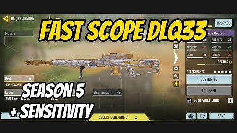 BEST SNIPER DLQ33 LOADOUT QUICK SCOPE PLUS PERKS AND SENSITIVITY GYRO SEASON 5 #dlq33gunsmith