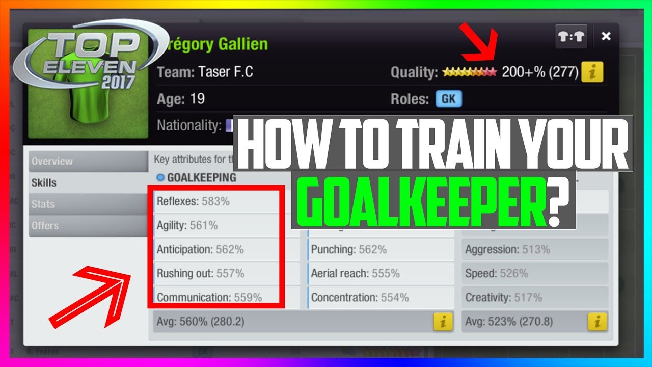 How to train your GOALKEEPER! Top Eleven 2017 -